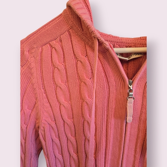 Vintage Tommy Hilfiger Pink Cable Knit Sweater - Picture 6 of 7
